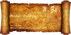 Madár Zsófia névjegykártya