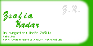 zsofia madar business card